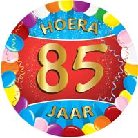 Bierviltjes 85 jaar - 25x stuks - multicolor - verjaardag/feest - feestartikelen