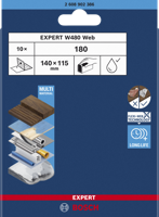 Bosch Accessoires EXPERT Schuurvel Web W480 115 x 140 mm, G180, 10x - 2608902386 - thumbnail