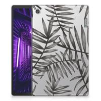 Lenovo Tab M10 Plus | Siliconen hoesje | Leaves Grey