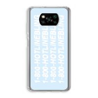Hotline bling blue: Xiaomi Poco X3 Pro Transparant Hoesje