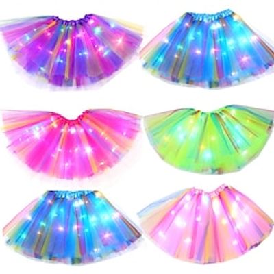 Voor meisjes 3D Kleurenblok Rok Zomer Lente Actief leuke Style Polyester Kinderen 3-8 jaar Prestatie Feest Normale pasvorm Lightinthebox