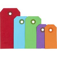 Creativ Company Manilla-labels, afm 3x6+4x8+5x10 cm, 220 gr, diverse kleuren, 500 stuk/ 1 doos Creativ Company Manilla-labels, afm 3x6+4x8+5x10 cm, 220 gr, diverse kleuren, 500 stuk/ 1 doos