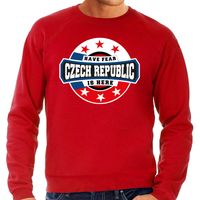 Have fear Czech republic is here sweater voor Tsjechie supporters rood voor heren - thumbnail