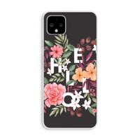 Hello in flowers: Pixel 4 XL Transparant Hoesje