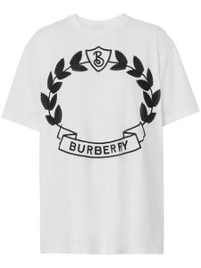 Burberry t-shirt à logo brodé - Blanc