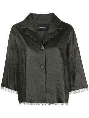 Fabiana Filippi veste boutonnée à bords francs - Gris