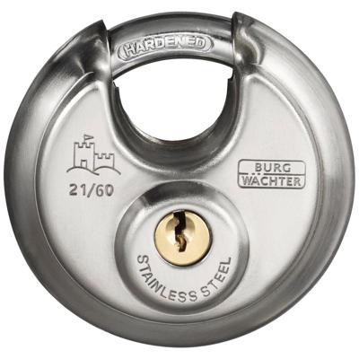 Burg Wächter Circle 21 60 SB Hangslot Verschillend sluitend RVS Hangslot voor profielcilinder