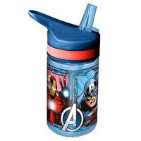 Marvel Avengers drinkfles/drinkbeker/bidon met drinktuitje - blauw - kunststof - 400 ml - Schoolbekers - thumbnail