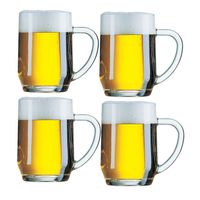 Set van 4x stuks glazen bierpullen 560 ml