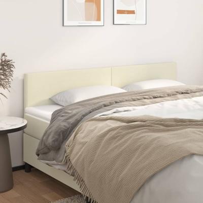Hoofdborden 2 st 90x5x78/88 cm kunstleer crmekleurig