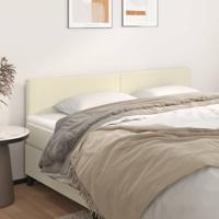 Hoofdborden 2 st 90x5x78/88 cm kunstleer crmekleurig