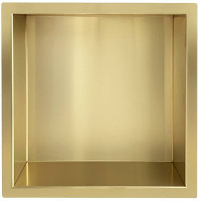 Saqu Shine inbouwnis 30x30x7cm geborsteld messing