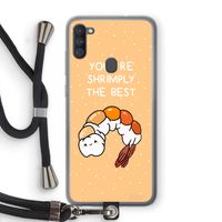 You're Shrimply The Best: Samsung Galaxy A11 Transparant Hoesje met koord