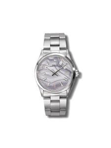 Jacquie Aiche montre Rolex Oyster Perpetual 34 mm customisée pre-owned - Argent