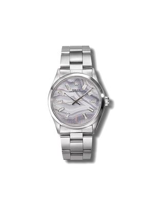 Jacquie Aiche montre Rolex Oyster Perpetual 34 mm customisée pre-owned - Argent