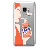 Peach please!: Samsung Galaxy S9 Transparant Hoesje - thumbnail