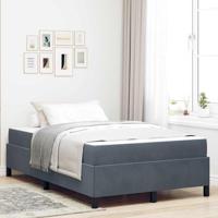 Bedframe met matras Donkergrijs 120 x 190 cm Stof