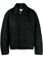 Wooyoungmi veste bomber matelassée à patch logo - Noir - thumbnail