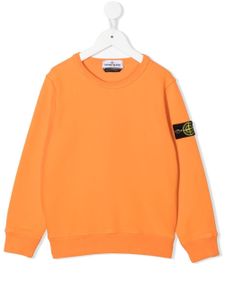 Stone Island Junior sweat à patch logo - Orange