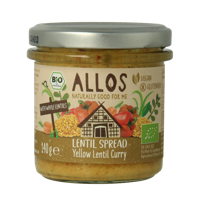 Allos Linzenspread gele curry bio 140 Gram