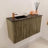Toiletmeubel Mondiaz Joya Dlux | 70 cm | Meubelkleur Dusk | Faye wastafel Lava Wasbak Links | 1 kraangat