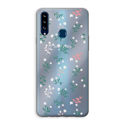 Small white flowers: Samsung Galaxy A20s Transparant Hoesje