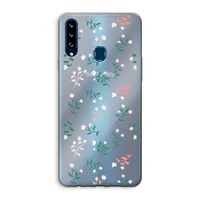 Small white flowers: Samsung Galaxy A20s Transparant Hoesje