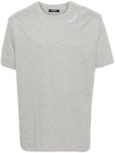 Balmain t-shirt en coton à logo brodé - Gris