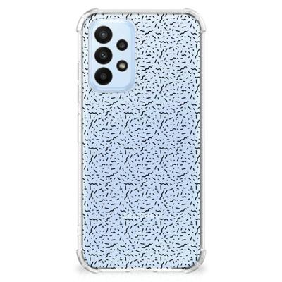 Samsung Galaxy A23 Doorzichtige Silicone Hoesje Stripes Dots Samsung Galaxy A23 Doorzichtige Silicone Hoesje Stripes Dots