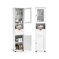 Badkamermeubel met in hoogte verstelbare planken wit, wolk wit