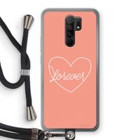 Forever heart: Xiaomi Redmi 9 Transparant Hoesje met koord