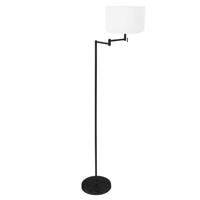 Steinhauer VloerlampBella zwart met witte kap - 3883ZW
