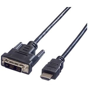 VALUE Monitorkabel DVI (18+1) / HDMI M/M, zwart, 1 m