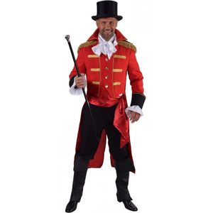 Luxe circus directeur outfit rood voor heren