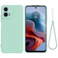 Motorola Moto G34 Liquid Siliconen Hoesje - Groen