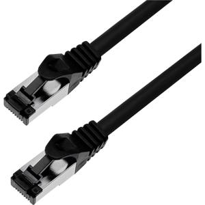 BKL Electronic 144000 RJ45 Netwerkkabel, patchkabel CAT 8.1 S/FTP 0.50 m Zwart Halogeenvrij 1 stuk(s)