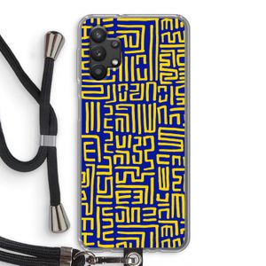 Majorelle Blue Print: Samsung Galaxy A32 5G Transparant Hoesje met koord