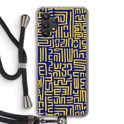 Majorelle Blue Print: Samsung Galaxy A32 5G Transparant Hoesje met koord