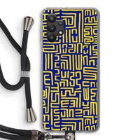 Majorelle Blue Print: Samsung Galaxy A32 5G Transparant Hoesje met koord