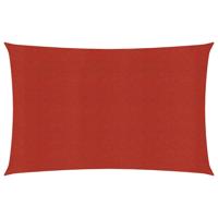 VidaXL Zonnezeil 160 g/m² 3,5x4,5 m hdpe rood