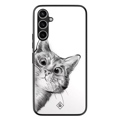 Samsung Galaxy A54 hoesje - Peekaboo kat