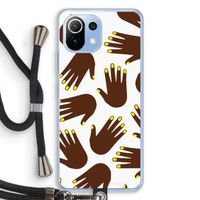 Hands dark: Xiaomi Mi 11 Lite Transparant Hoesje met koord