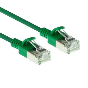 ACT DC7710 LSZH U/FTP CAT6A Datacenter Slimline Patchkabel Snagless | RJ45 Connectoren | Groen | 10 meter