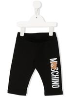 Moschino Kids pantalon de jogging Teddy Bear en coton - Noir