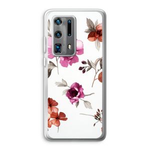 Geschilderde bloemen: Huawei P40 Pro Plus Transparant Hoesje