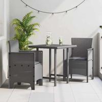 Tuinstoel 2 pcs Lichtgrijs 53 x 49 x 85 cm PP
