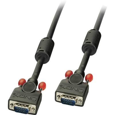 LINDY 36371 VGA-kabel VGA Aansluitkabel VGA-stekker 15-polig, VGA-stekker 15-polig 0.50 m Zwart