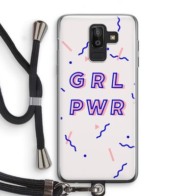 GRL PWR: Samsung Galaxy J8 (2018) Transparant Hoesje met koord