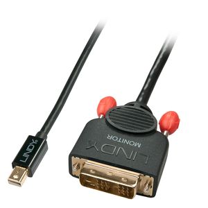 Lindy 41953 Mini displayport DVI-D Zwart kabeladapter/verloopstukje