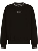 Dolce & Gabbana sweat en coton mélangé à logo imprimé - Noir